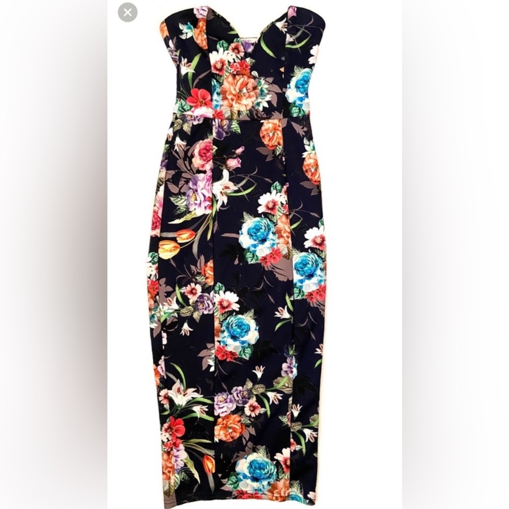 Oh My Love Floral Bandeau Pencil Dress🌸